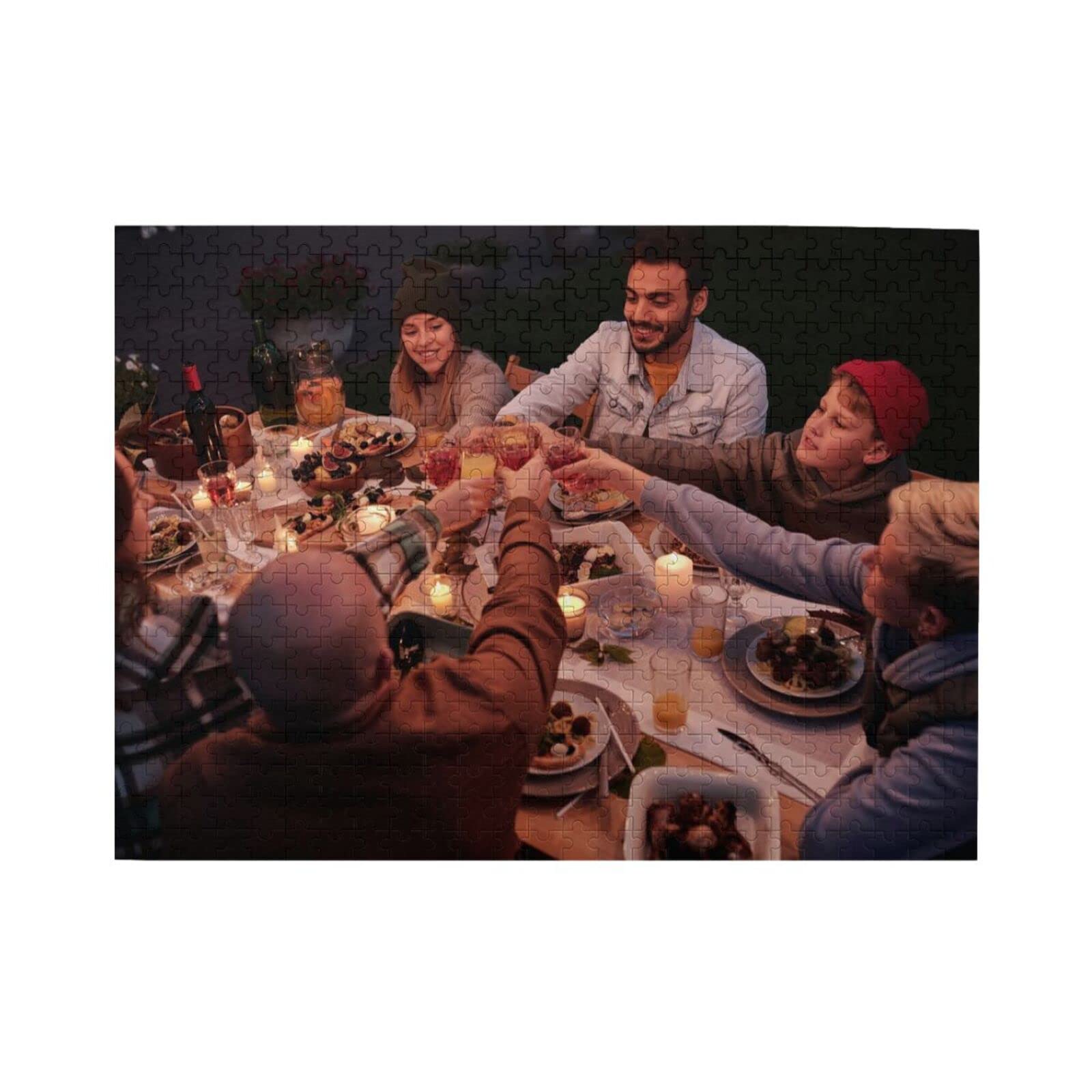 Fishoo Custom Puzzles Personalized Puzzle 108/300/500/520/1000 Pieces from Photo Custom Jigsaw Puzzle for Adult and Kids Family, Wedding, Graduation, Gift 500pcs Custom Puzzle Horizontal (500pcs)