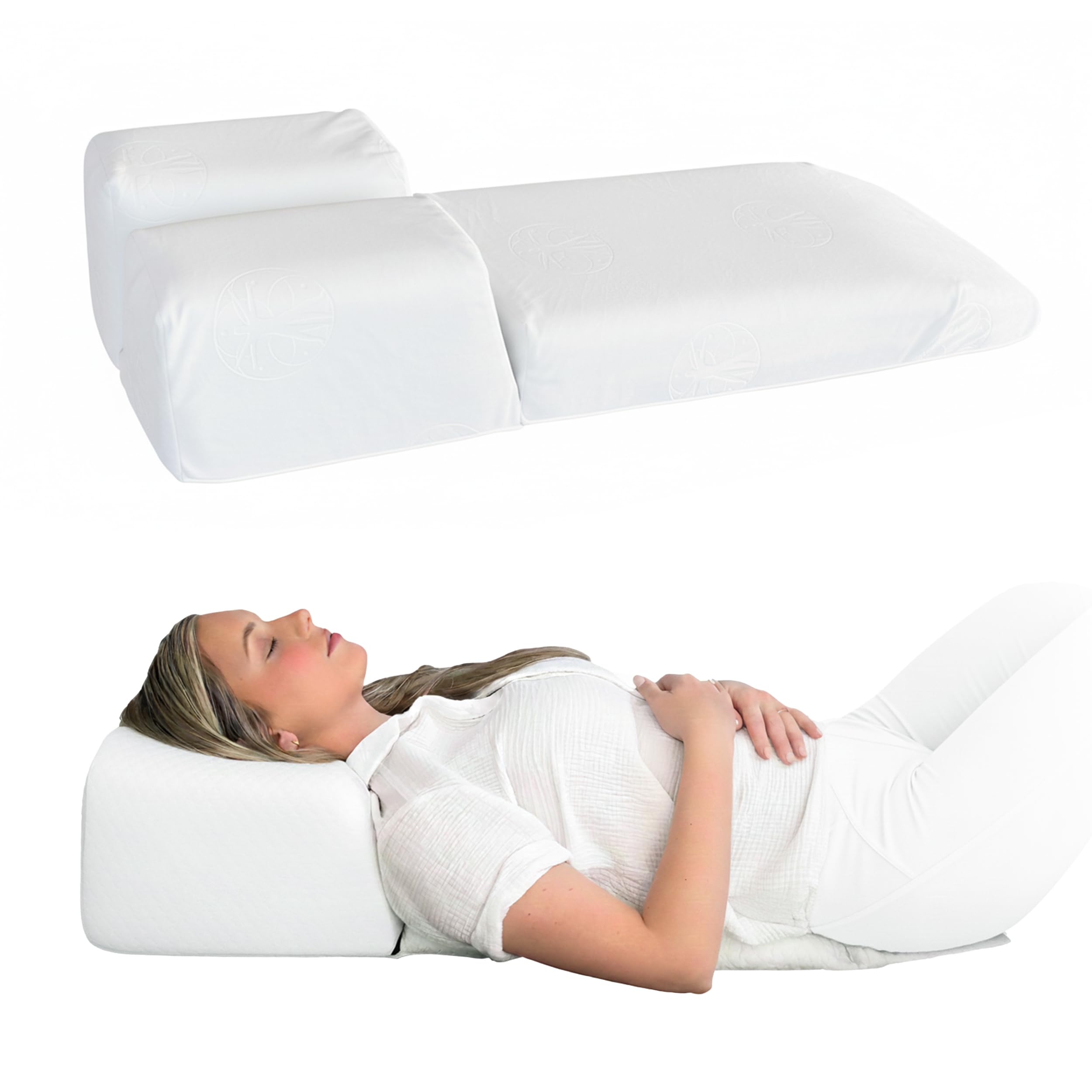 Orthopedic Pillow for Instant Neck Pain Relief Snoring Prevents Air-Flow Obstruction Acid Reflux for Back Side Stomach Sleepers