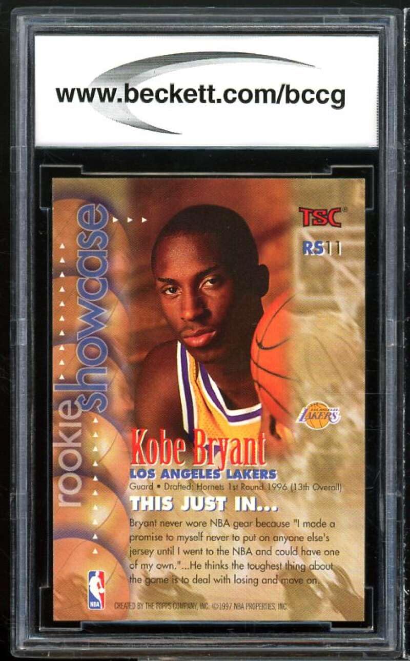 Amazon.com: 1996-97 Stadium Club Rookie Showcase #rs11 Kobe Bryant