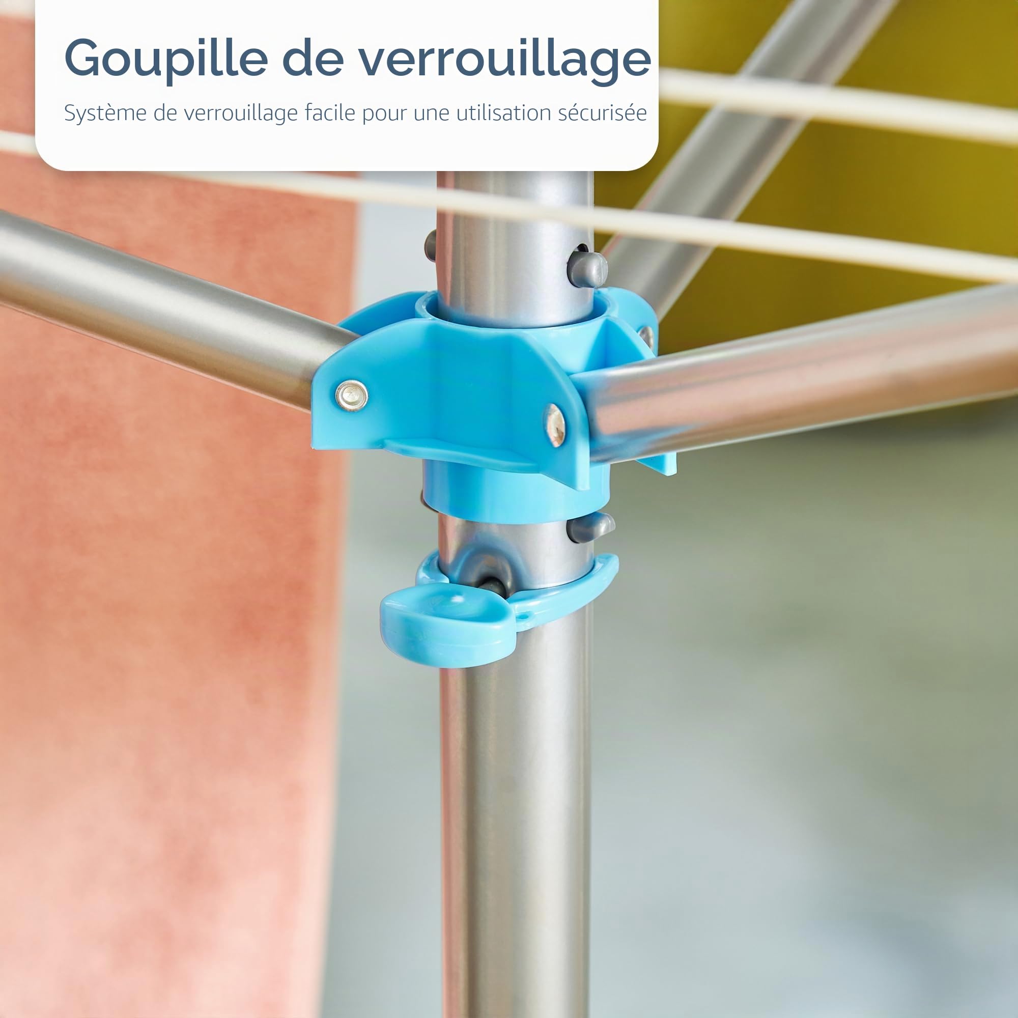 Minky Séchoir à Linge sur Pied pour extérieur/intérieur Gris
