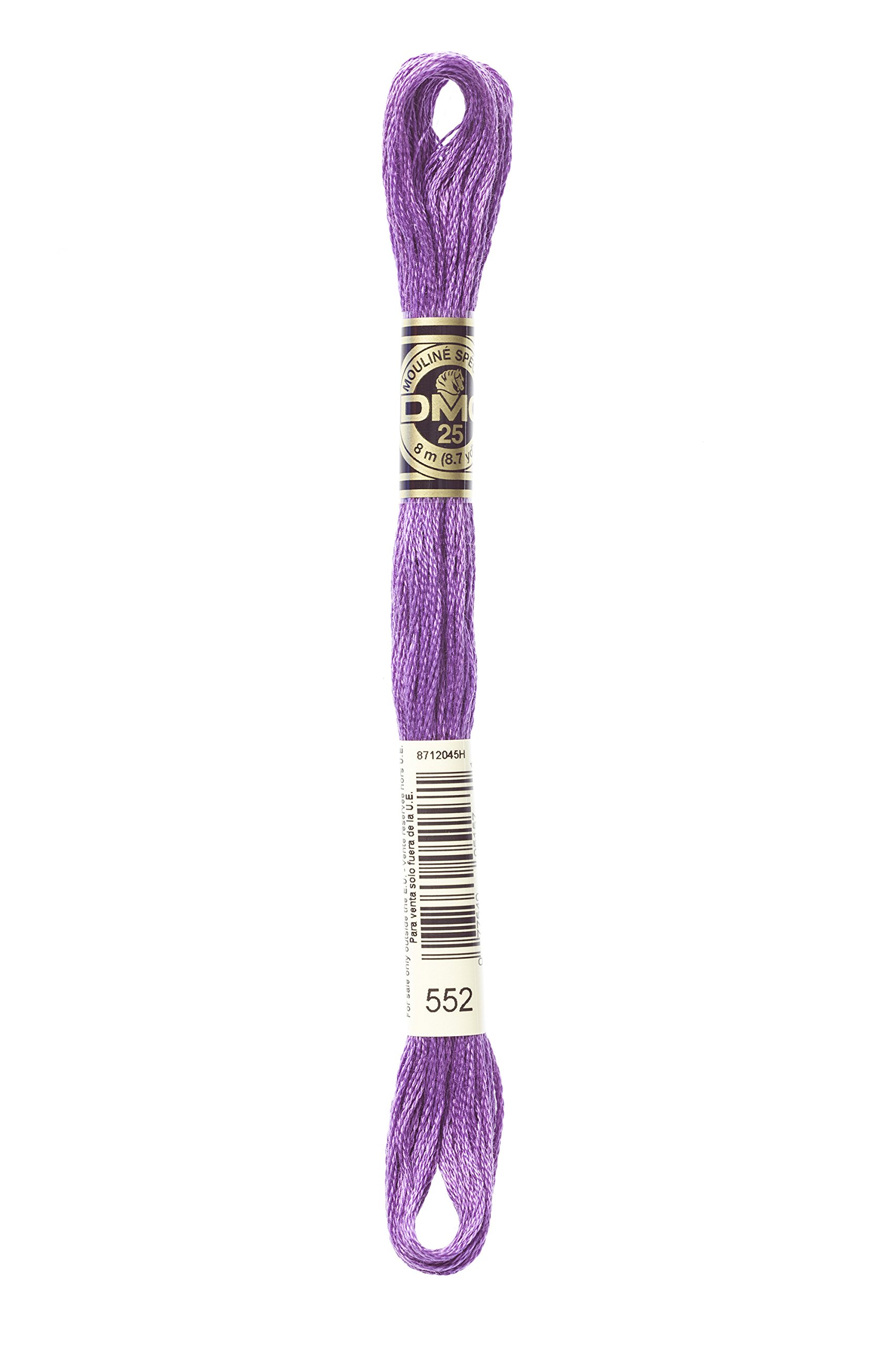 DMC 117-552 Six Stranded Cotton Embroidery Floss, Medium Violet, 8.7-Yard