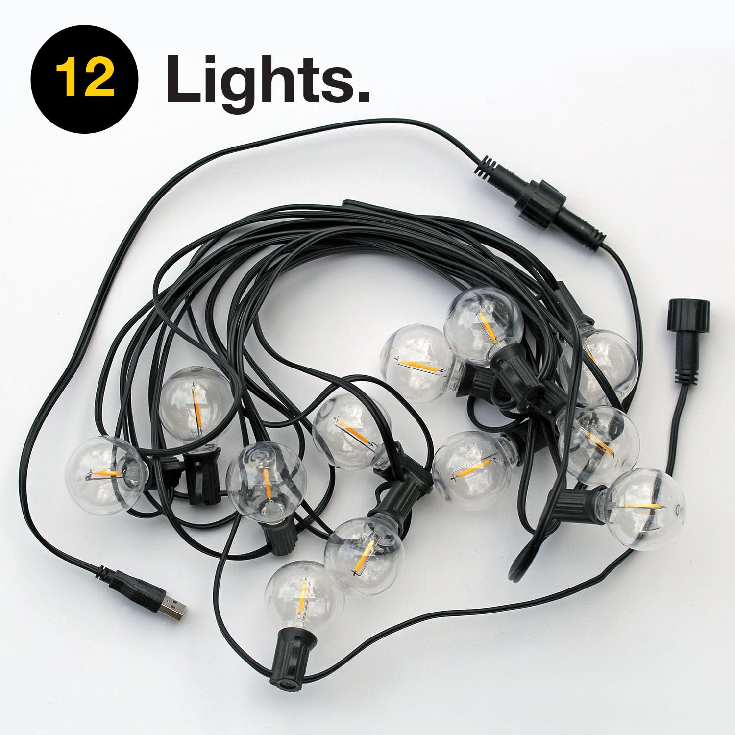 USB LED Camping Lights - 25ft Weatherproof String Lights For Tents & Outdoor