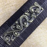 Vista 9 de Lin creative Espada Han jian, hecha a mano, hoja de grabado de acero de alto carbono, vaina de madera maciza, Wushu