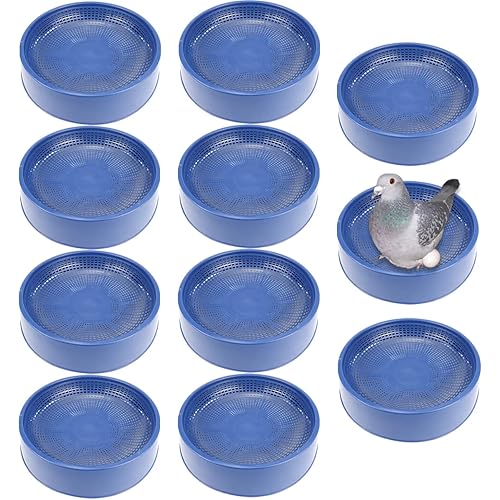 10 Pcs Plastic Pigeon Nest Bird Nest Bowls Pigeon Nest Bowl Breeding Hatching Nest for Pigeons Quails Breeding Hatching (Blue)