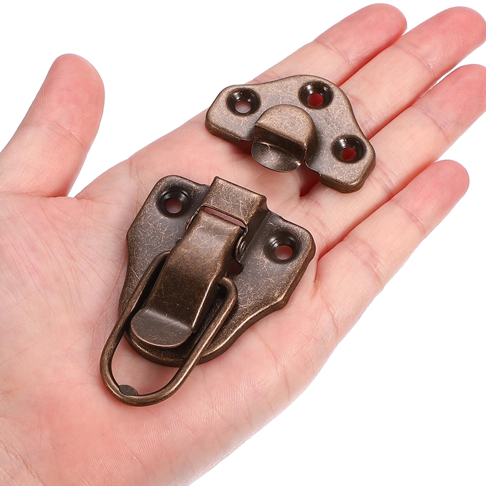 HOME MASTER 2 Pack Duckbilled Hasp Latches - Oil Rubbed Bronze Finish For Jewelry Box, Chest, Cabinet - View #8