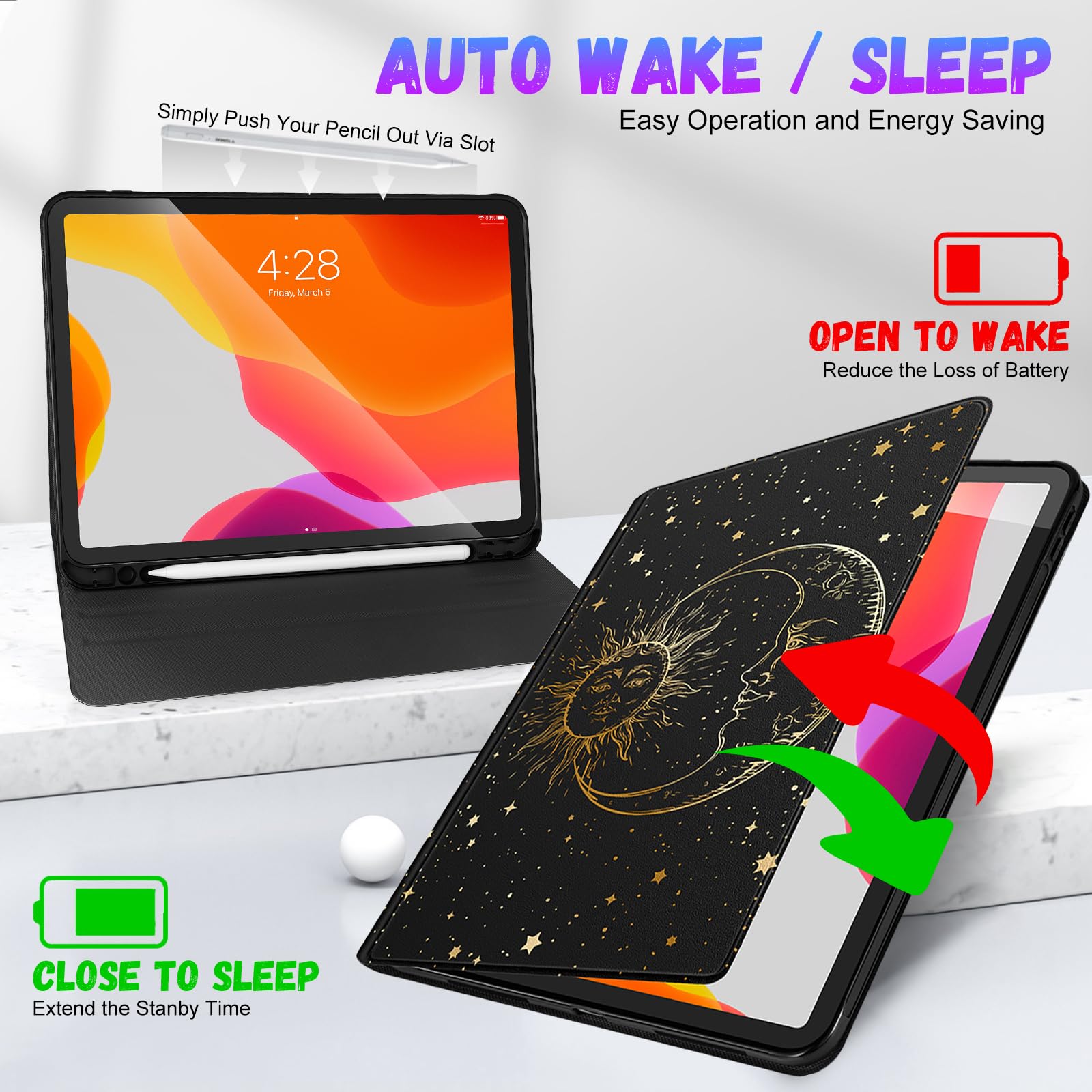 Amazon.com: Uppuppy for iPad Pro 12.9 Case, Kids Folio PU Leather