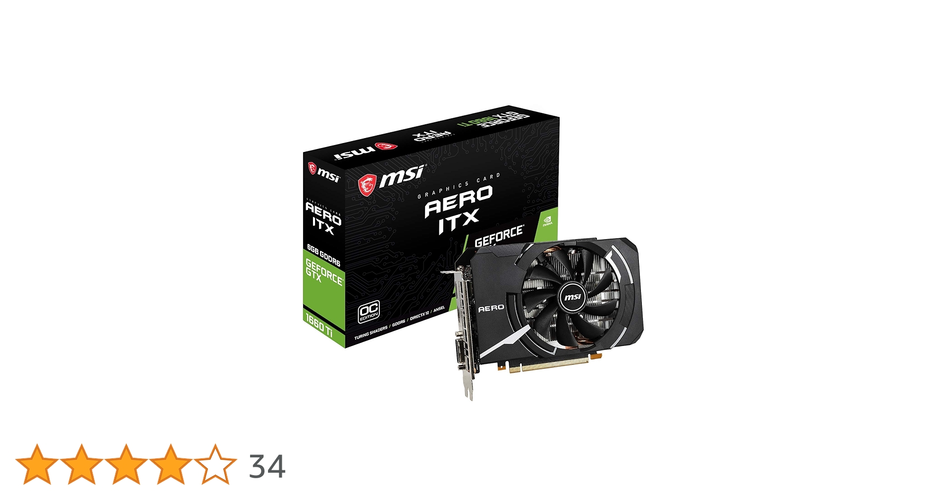 グラフィックボード・グラボ・ビデオカード Nvidia GeForce GTX 1660Ti msi Amazon.co.jp: MSI GeForce GTX 1660 Ti AERO ITX 6G OC