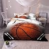 Damara Punctiform Basketball 3D Bedding Set Duvet Cover Set 2 Pillowcases Anti Allergy Print Duvet Cover Set Without Any Filling 2, Full