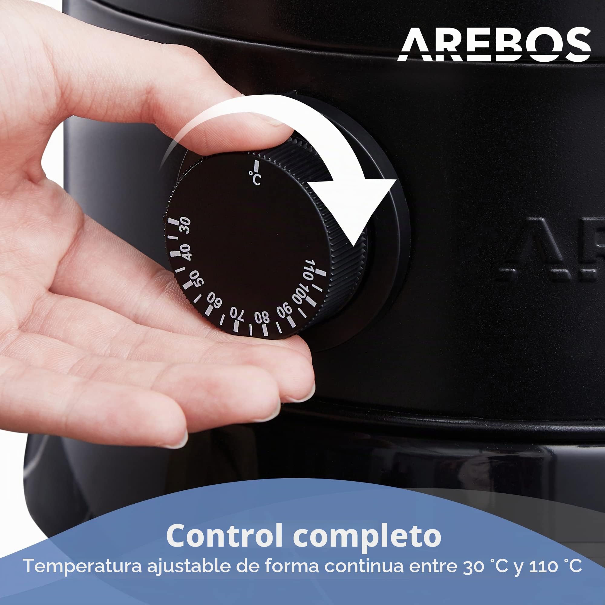 Arebos Cocina eléctrica para vino caliente 950 W 8,8 L | Hervidor para Vino Caliente | Dispensador de Bebidas Calientes con grifo de salida | termostato y protección contra sobrecalentamiento