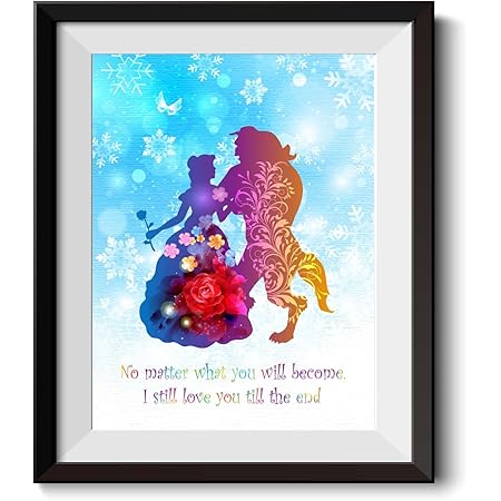 Amazon Com Uhomate Princess Belle Beauty And The Beast Beauty Beast Home Canvas Prints Wall Art Inspirational Quotes Wall Decor Living Room Bedroom Bathroom Artwork C019 11x14 Posters Prints