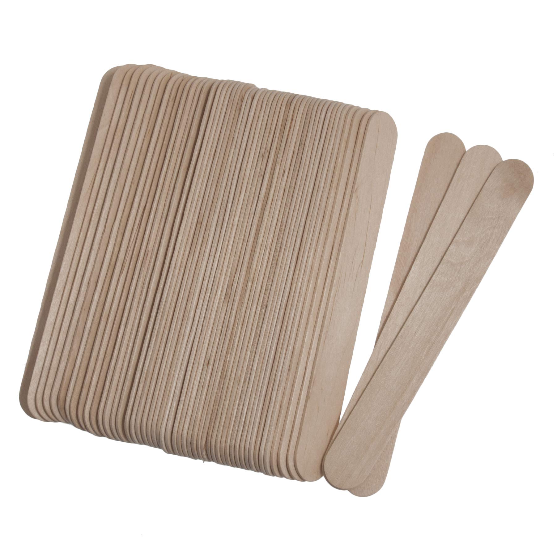 Trimits Craft Wooden Lolly Pop Sticks, Large, Pack of 50, Wood, Natural, 150 x 18 x 1.6mm, TC028