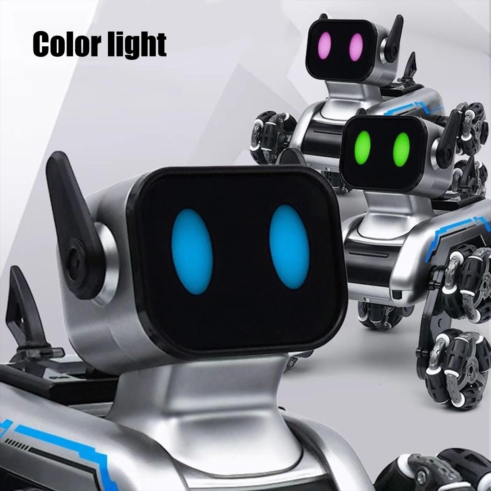 Robot de perro inteligente con control remoto, robot de perro inteligente | ocho ruedas para niñas, niños, sala de estar