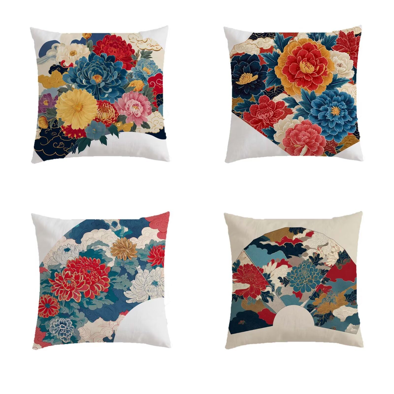 Housse de coussin 80x80cm pour votre salon de jardin extérieur lot de 4