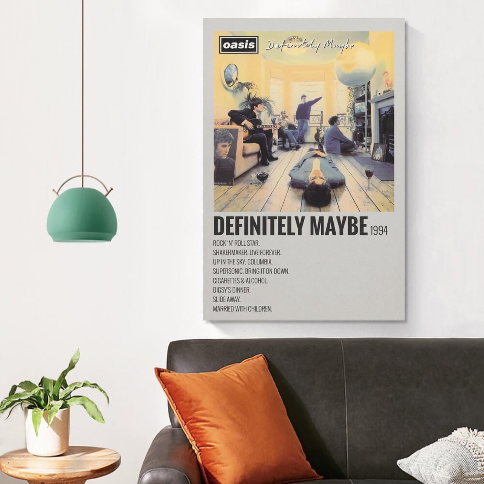 Oasis Band Definitely Maybe Album Cover Vintage Fashion poster