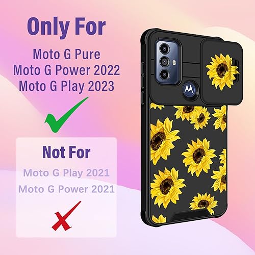 Miniatura 2 de Funermei Funda para teléfono Motorola Moto G Pure 2 en 1, funda para teléfono Moto G Power 2022, funda para Moto G Play 2023, funda para mujer,