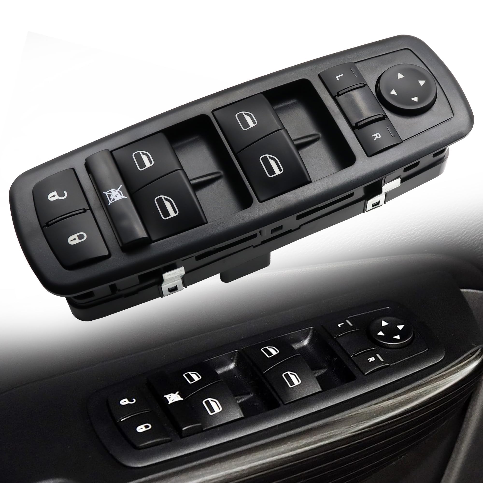 Power Window Switch Front Driver Left Side 8 PINS +13 PINS Compatible with Dodge Dart 2013-2016 with Cherokee 2014-2016 Replace 68271203AB 68271203AA