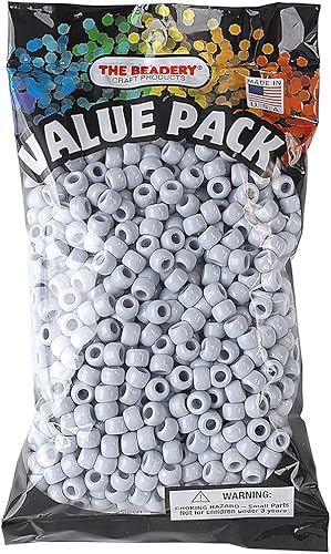 El Beadery 6por 9mm abalorio Barril Pony, Gris, 900-pieces