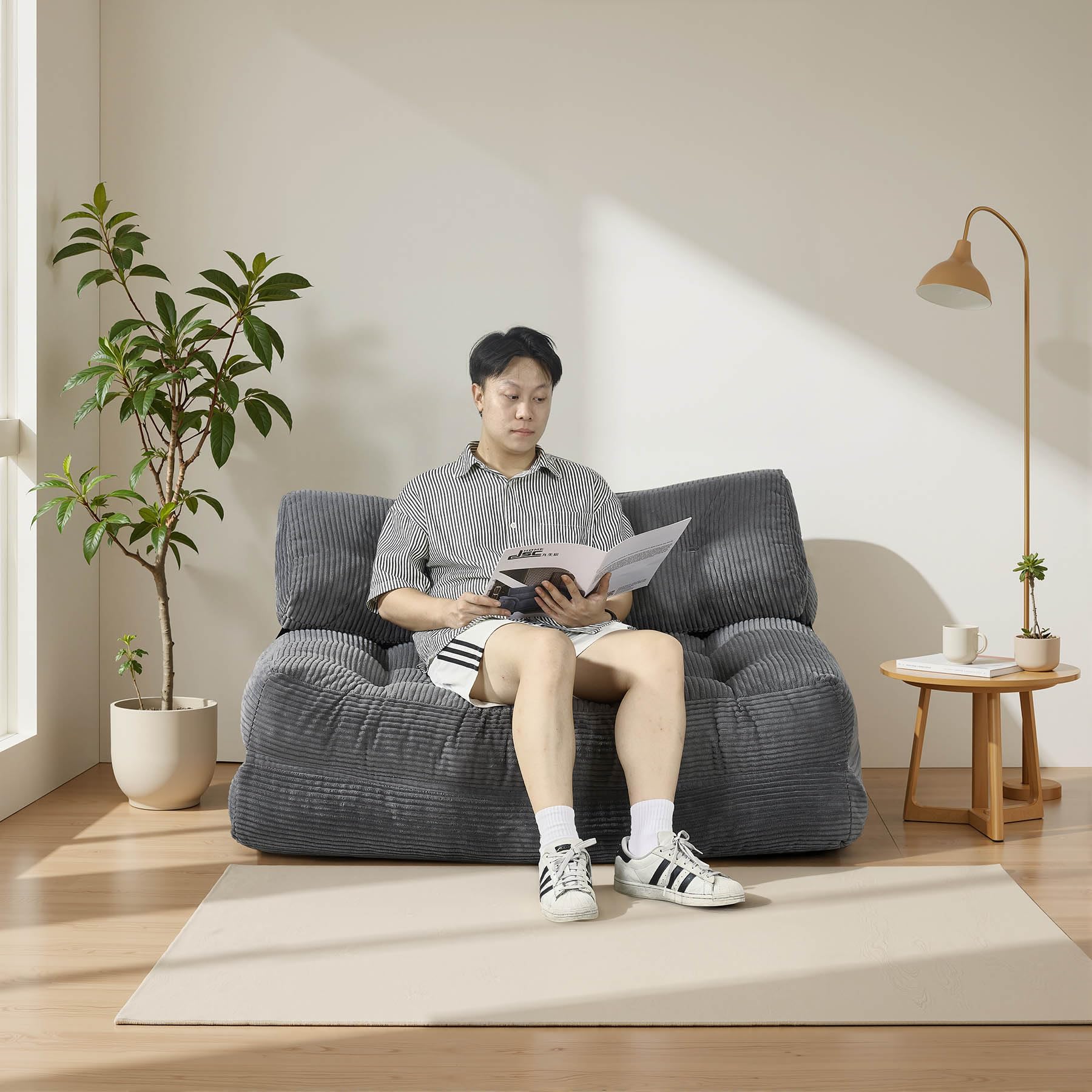 Amazon｜折りたたみ式ソファベッド 枕付き 3WAY フロアソファー
