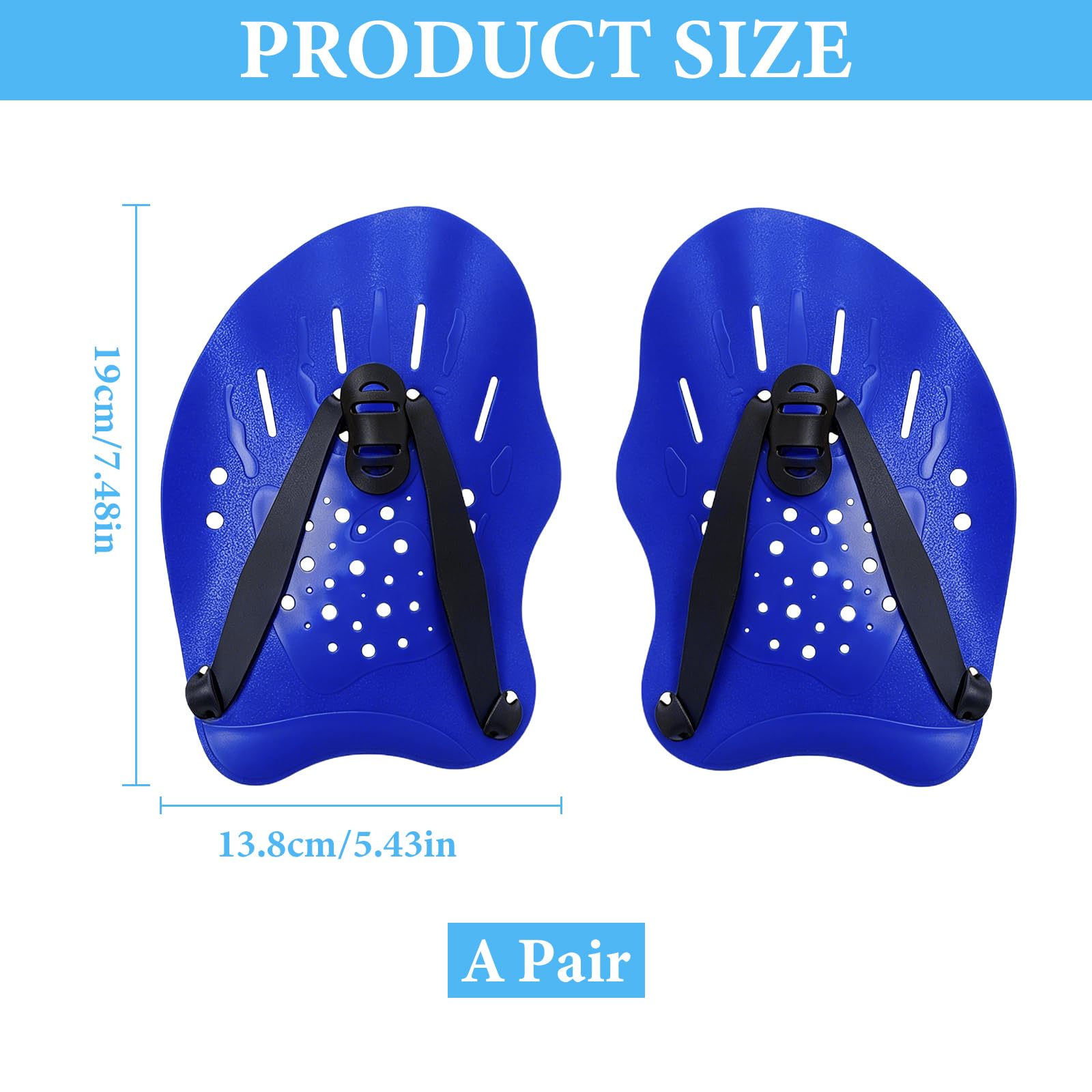 Hand Paddles Schwimmen, Handflossen Schwimmen, Einstellbar Schwimmpaddel Unterarm Kraftkraft, Krafttrainingshilfe, Pool Trainingsgerät, Geeignet Zubehör Erwachsene, Kinder