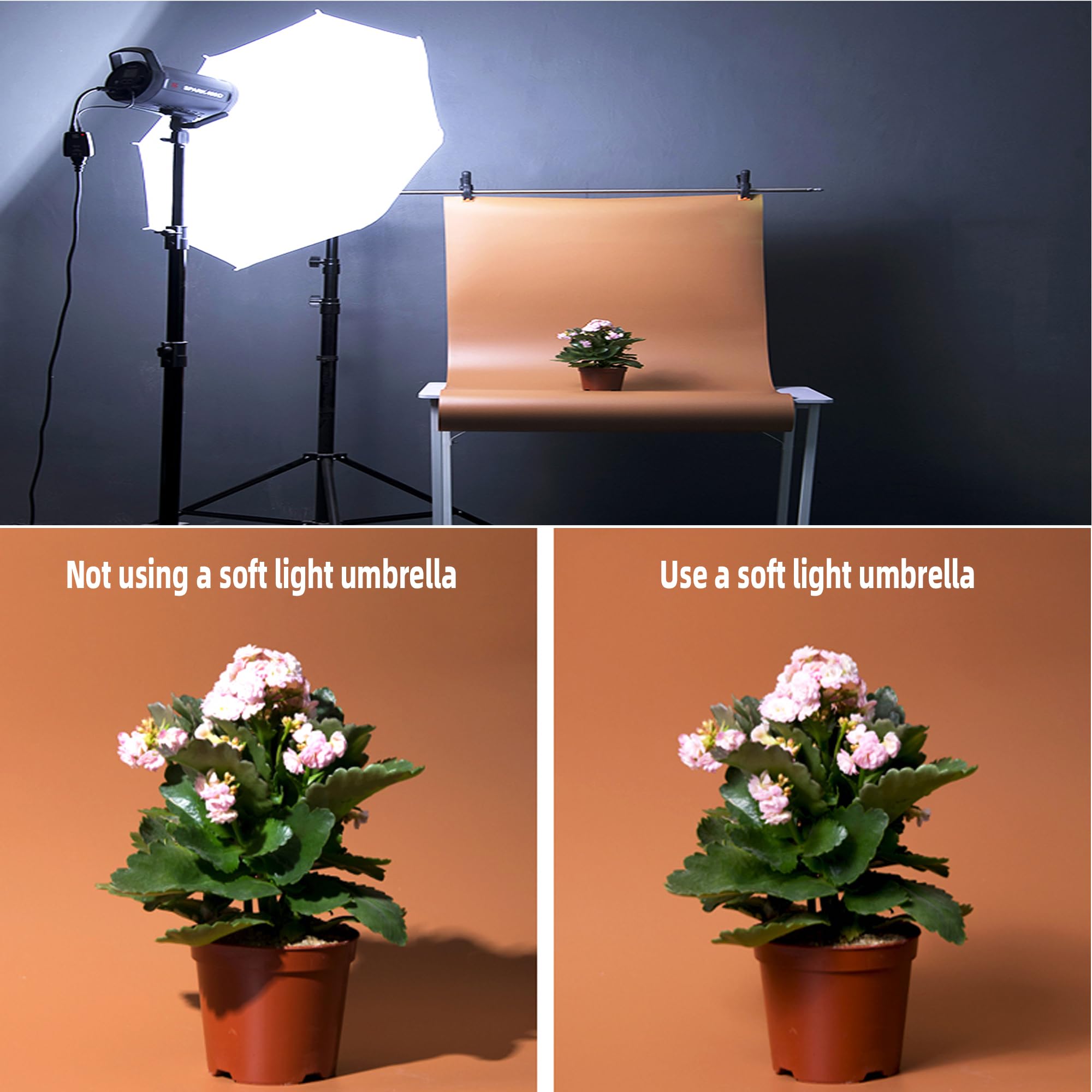 Godox UB008 109 cm Photographie Studio Flash Parapluie Blanc Translucide Souple pour Photographie Studio Vidéo et Lumière Douce Délicate Subtile