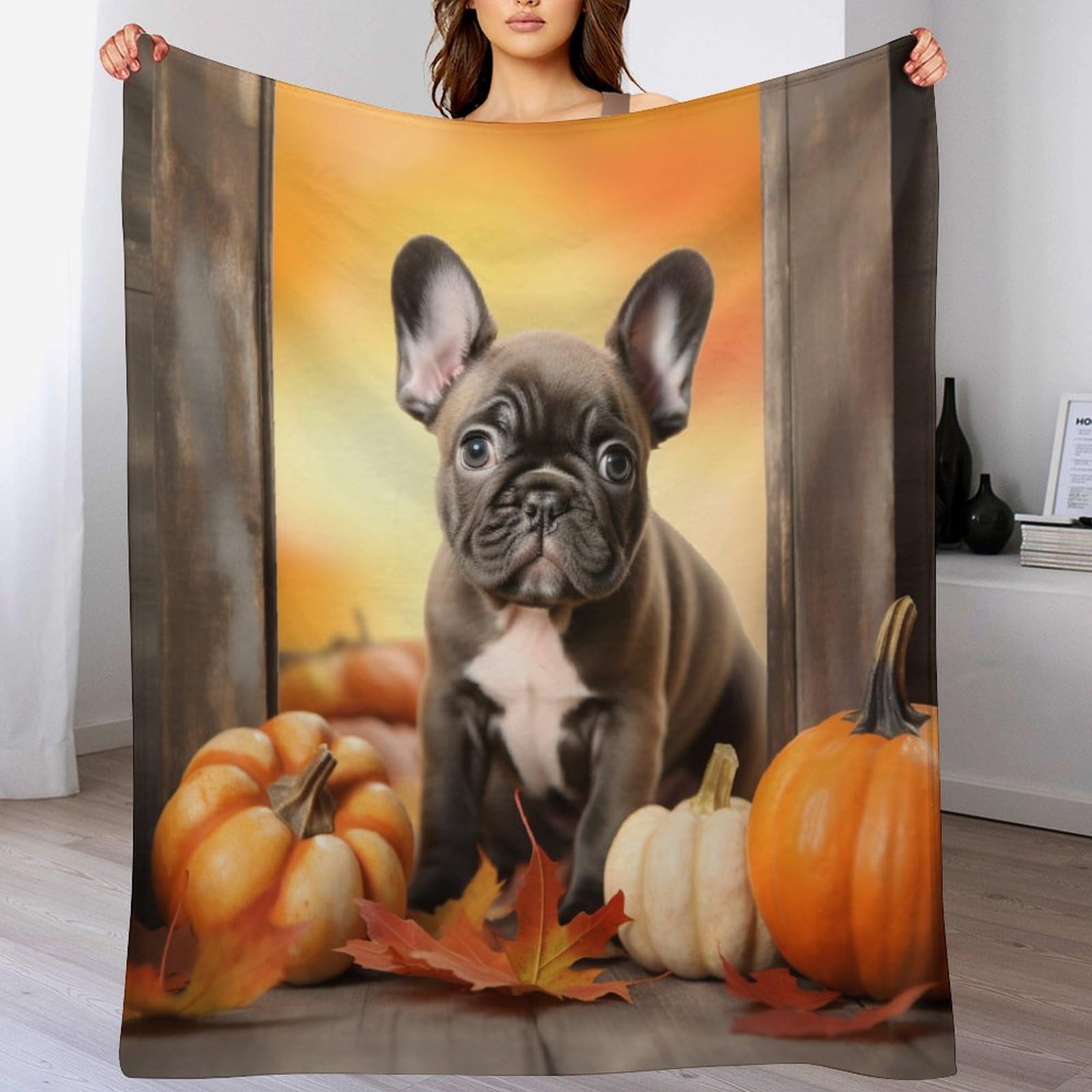 Manta de franela suave para sofá de 130 x 180 cm color gris para el salón