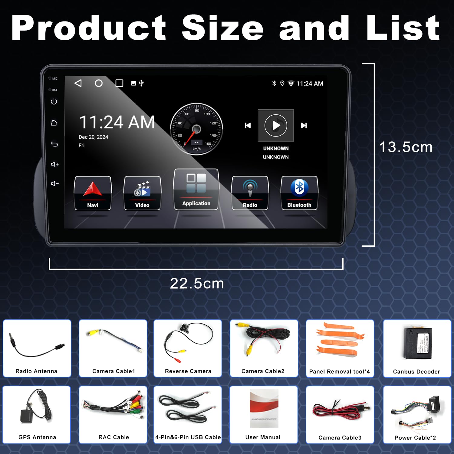 Autoradio 9 Pollici per Fiat Panda 319 (2013-2020) con Android Auto e CarPlay Wireless, RDS Car Radio Bluetooth Android Stereo con Telecamera Retromarcia/Mic/CANbus/WiFi/App Store 2G+32G