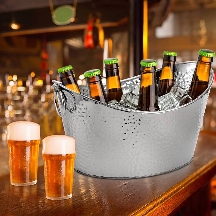 Yeti Bucket 4PCS Gallon Galvanized Tub, Beverage Tub, Ice