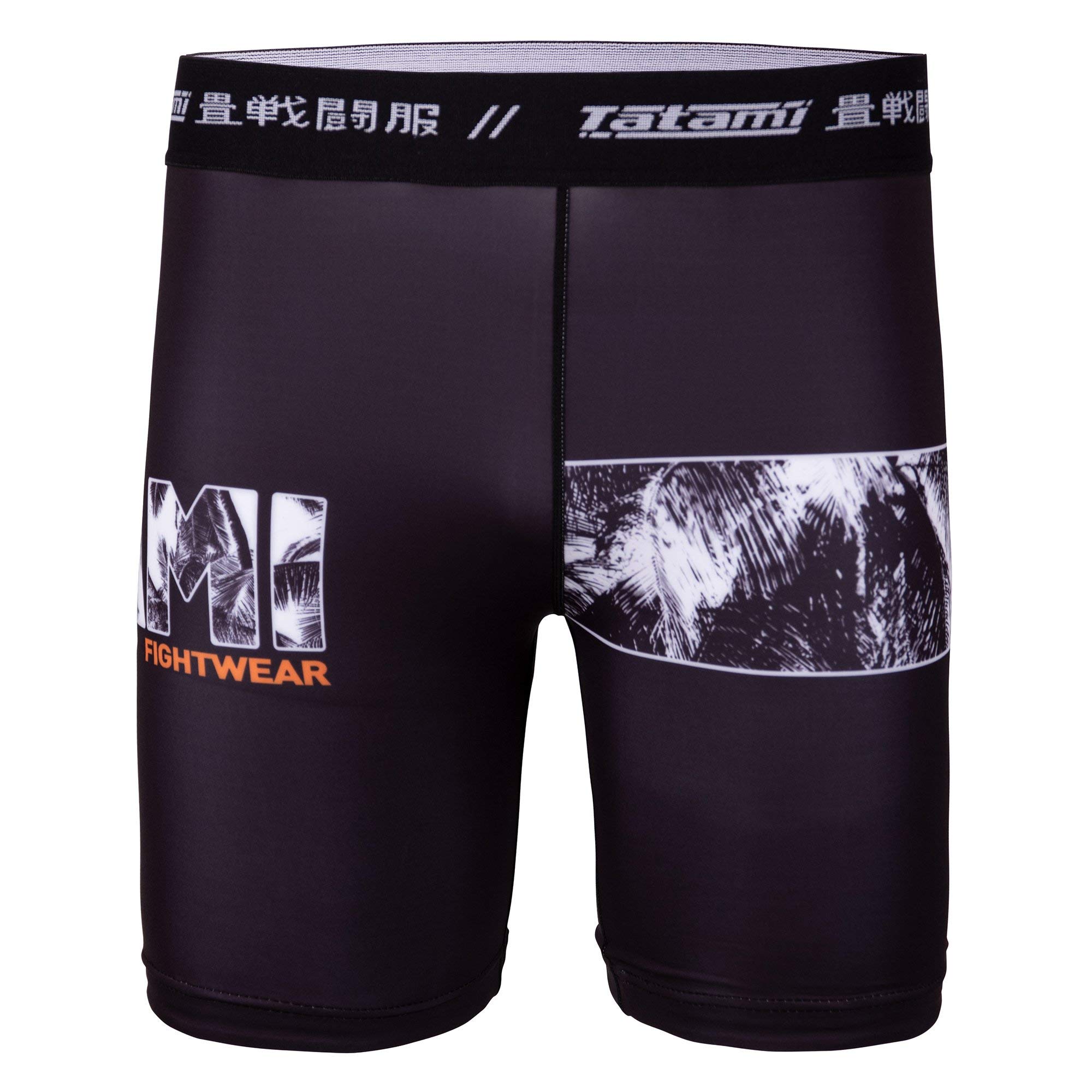 Tatami Fightwear Tropic Black VT Compression Shorts Men's Pantalones Cortos de Compresión Hombre MMA BJJ Grappling Aptitud Fitness No Gi Boxeo