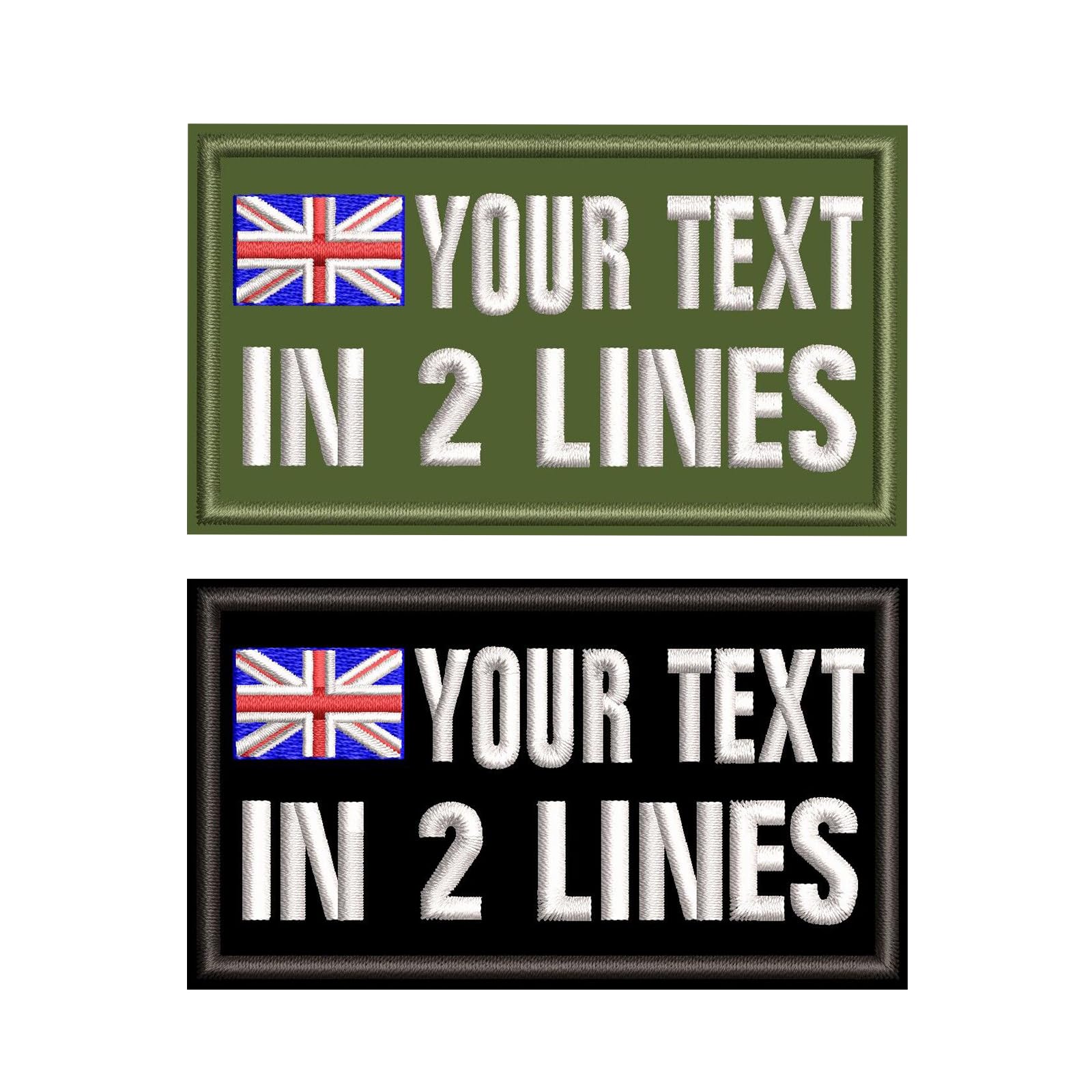 2PCS Custom Name Patches, Embroidered Military ID Tag, Tactical Name Badge — image 1