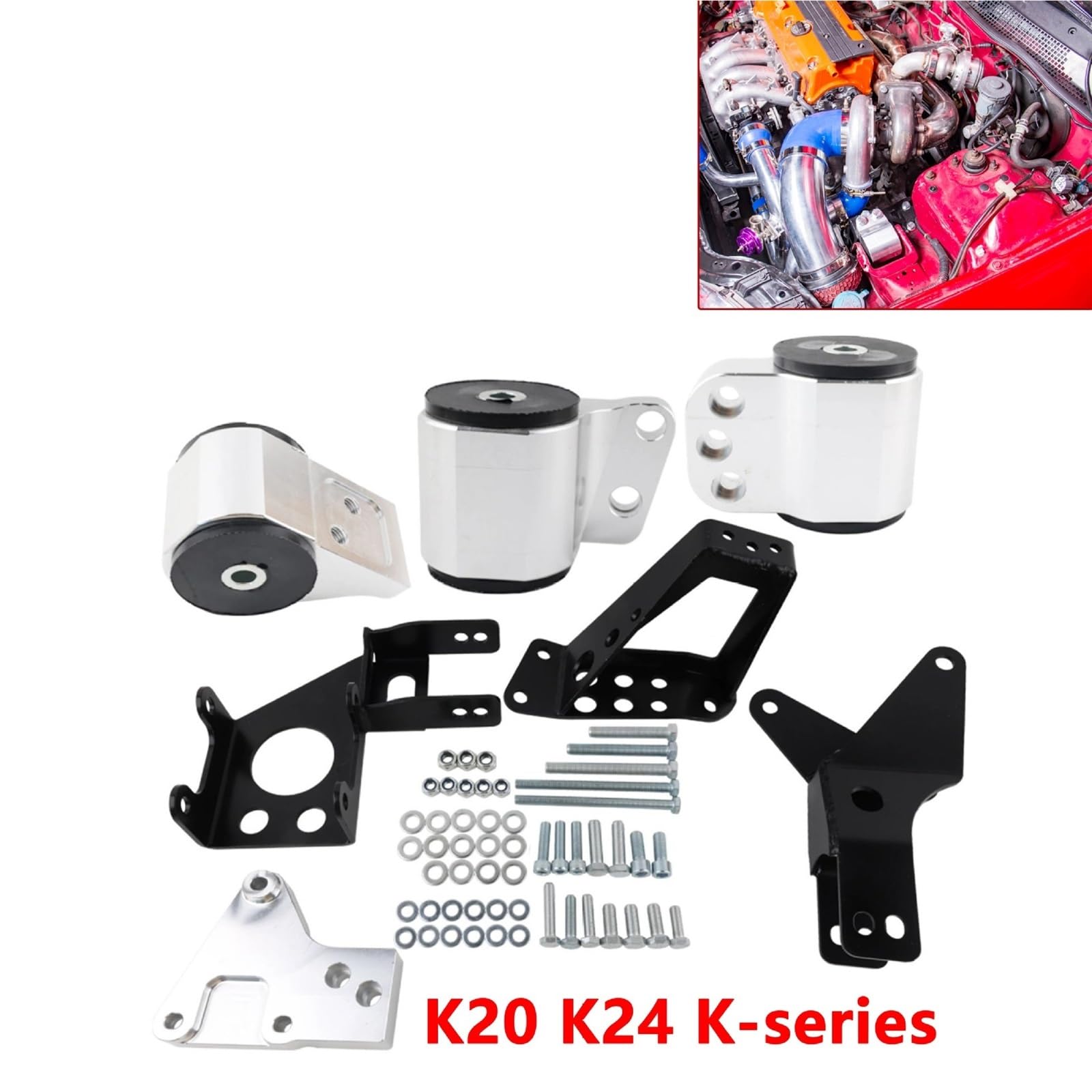 Pasuje do Honda Civic 92-95 EG/ Integra 94-01 K20 K24 / del Sol 94-97 K-Swap mocowanie silnika Zestaw mocowań silnika