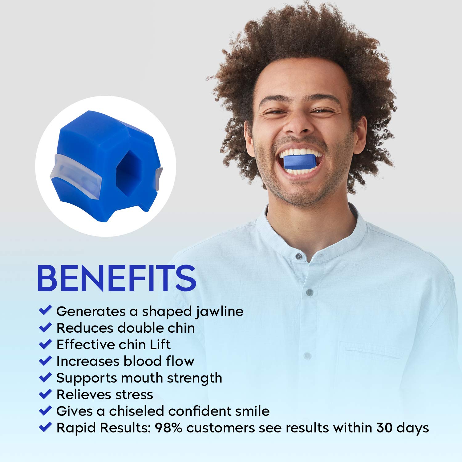 Jaw Exerciser to Reduce Double Chin, Mouth Muscle Exerciser, Enhance & Define Your Jaw, Slim