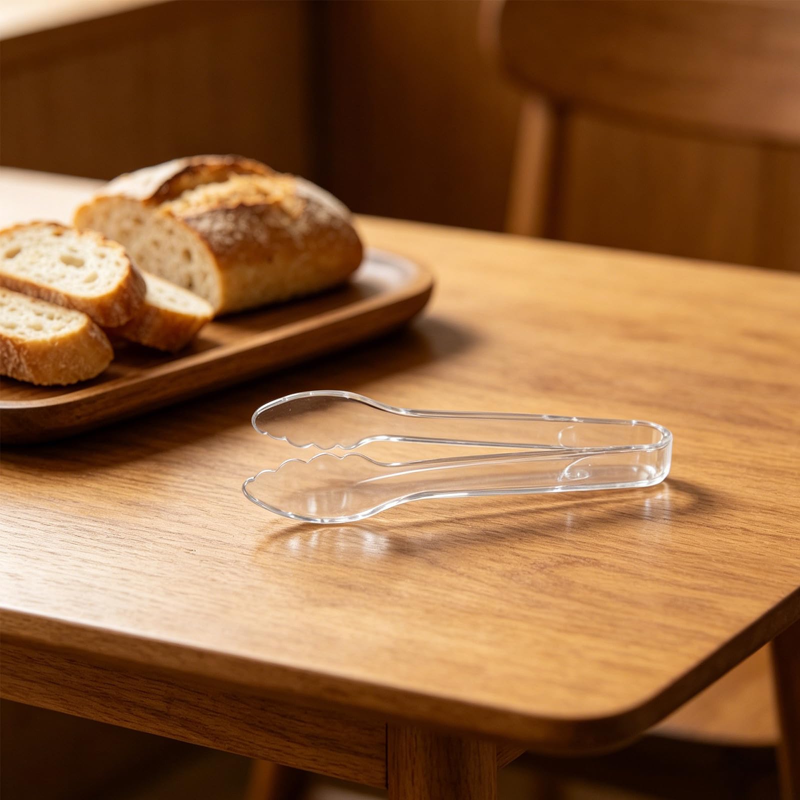 jojofuny Pinzas Transparentes de Plástico para Alimentos, 9 Pulgadas, Paquete de 10 Piezas, Ligeras y Portátiles, Ideales para Bbq y Catering