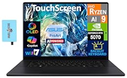 ProArt P16 AI Creator Laptop 16&period;0" Touchscreen OLED 4K Display &lpar;AMD Ryzen AI 9 HX 370&comma; 32GB LPDDR5X&comma; 2TB PCIe SSD&comma; GeForce RTX 5070&comma; Copilot&plus;&comma; Backlit KB&comma; Win 11 Pro&rpar; w&sol;DKZ USB Port Expander