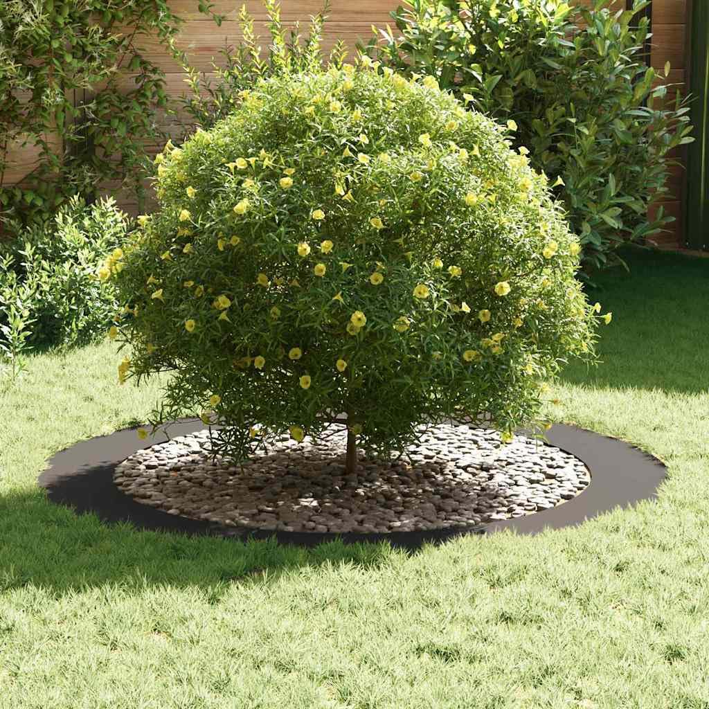 Anneau d'arbre Décoratif Moderne en Acier Noir Ø90/120 cm pour Jardin et Terrasse, Protection Racinaire, Design Épuré et Durable pour Aménagement Paysager Extérieur