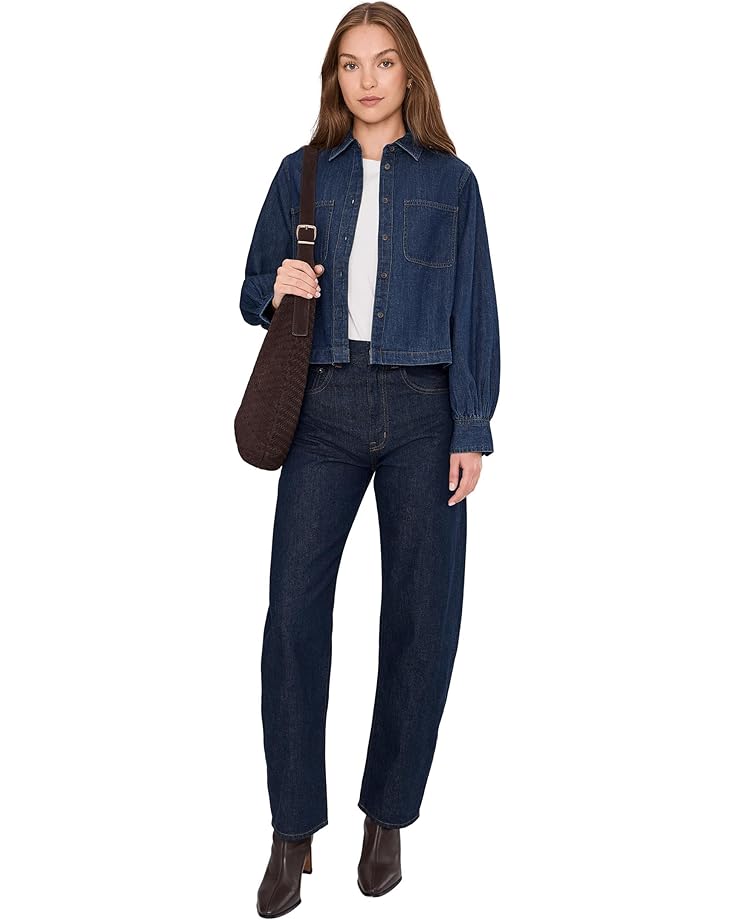 Madewell Long Sleeve Sculptural Sleeve Top In Rinse Wash - #2 of 5