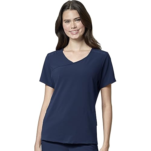 WonderWink Renew Women's Mock Wrap Scrub Top