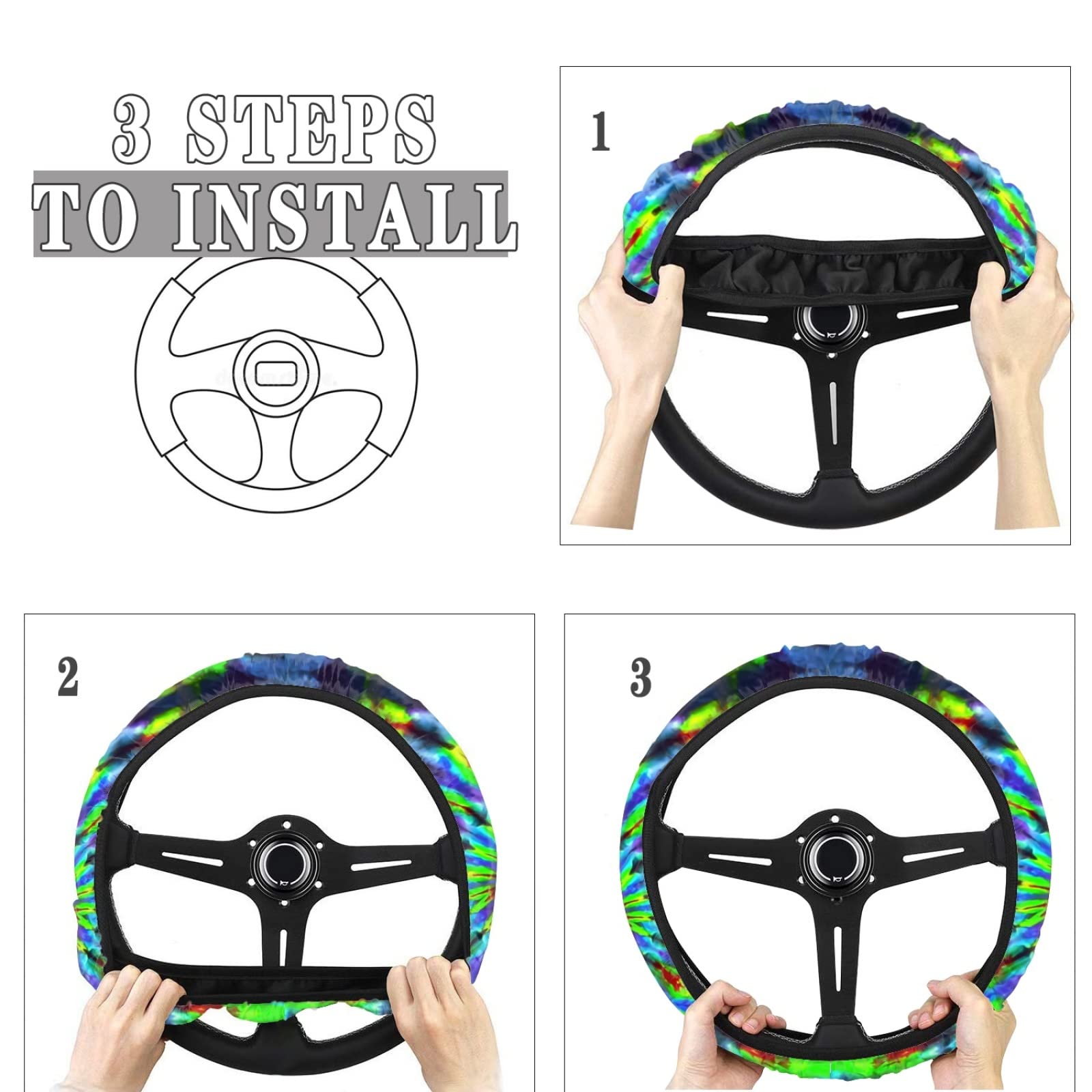 CLOHOMIN Set completo di coprisedili anteriori e posteriori per auto, comodi coprivolante e spalline, protezione per cintura di sicurezza, perfetti per la maggior parte dei SUV, camion, furgoni e