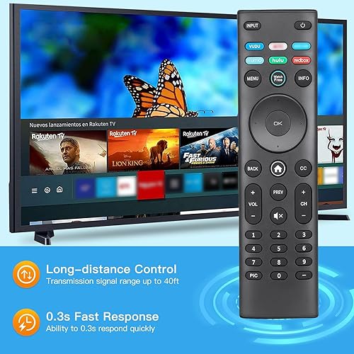Miniatura 5 de Control remoto universal XRT140 para VIZIO Smart TV Remoto Reemplazo XRT136 XRT260 XRT270 DEMPVPX Series Smart TV con 6 botones de acceso directo,