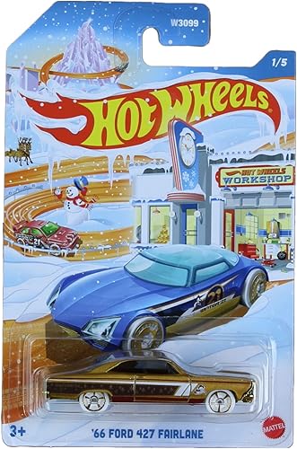 Miniatura 2 de Hot Wheels Paquete completo de 5 vehículos fundidos a presión para vacaciones de invierno 2021