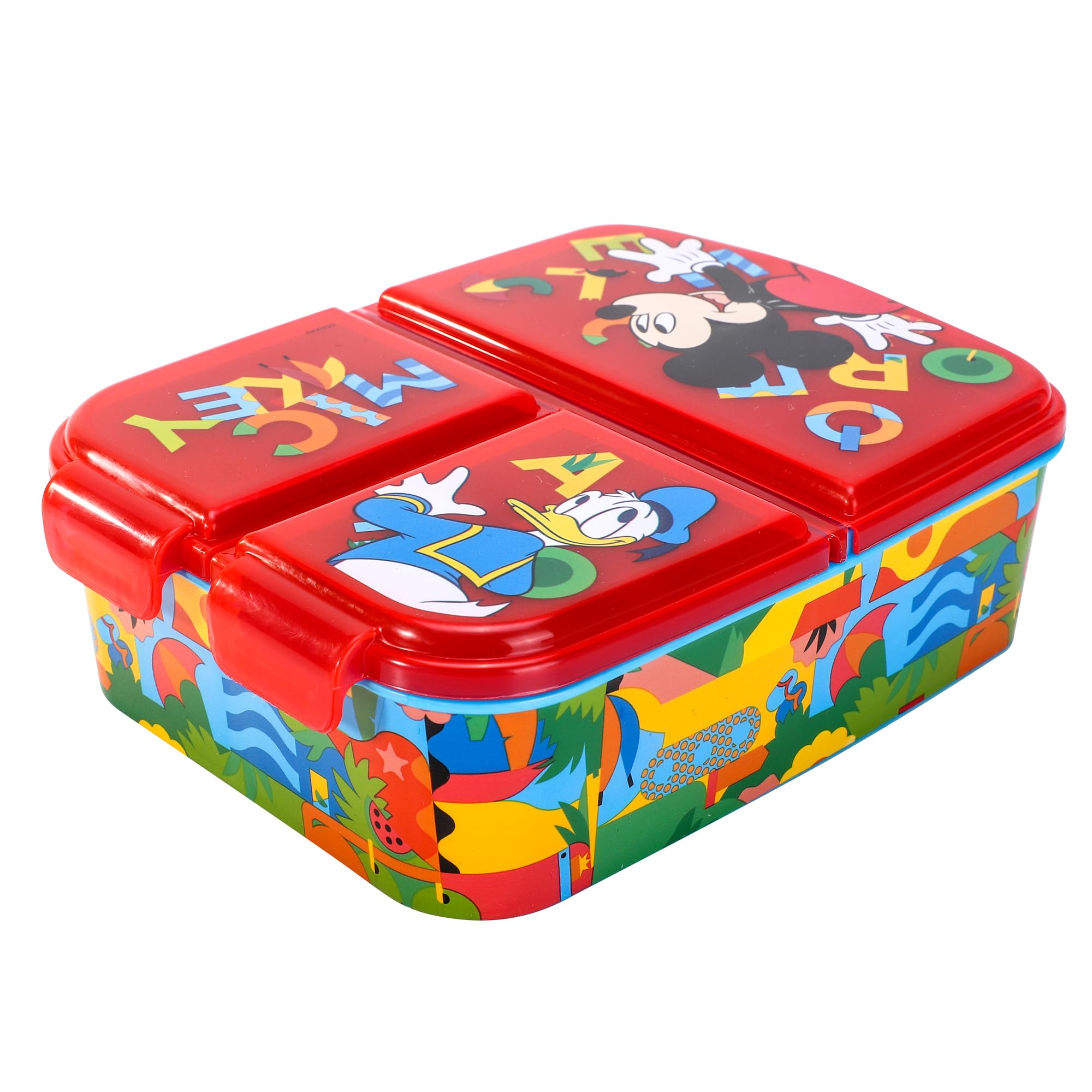 Disney Mickey Mouse Kids Lunch Box with Compartment - BPA-Free Bento Boxes