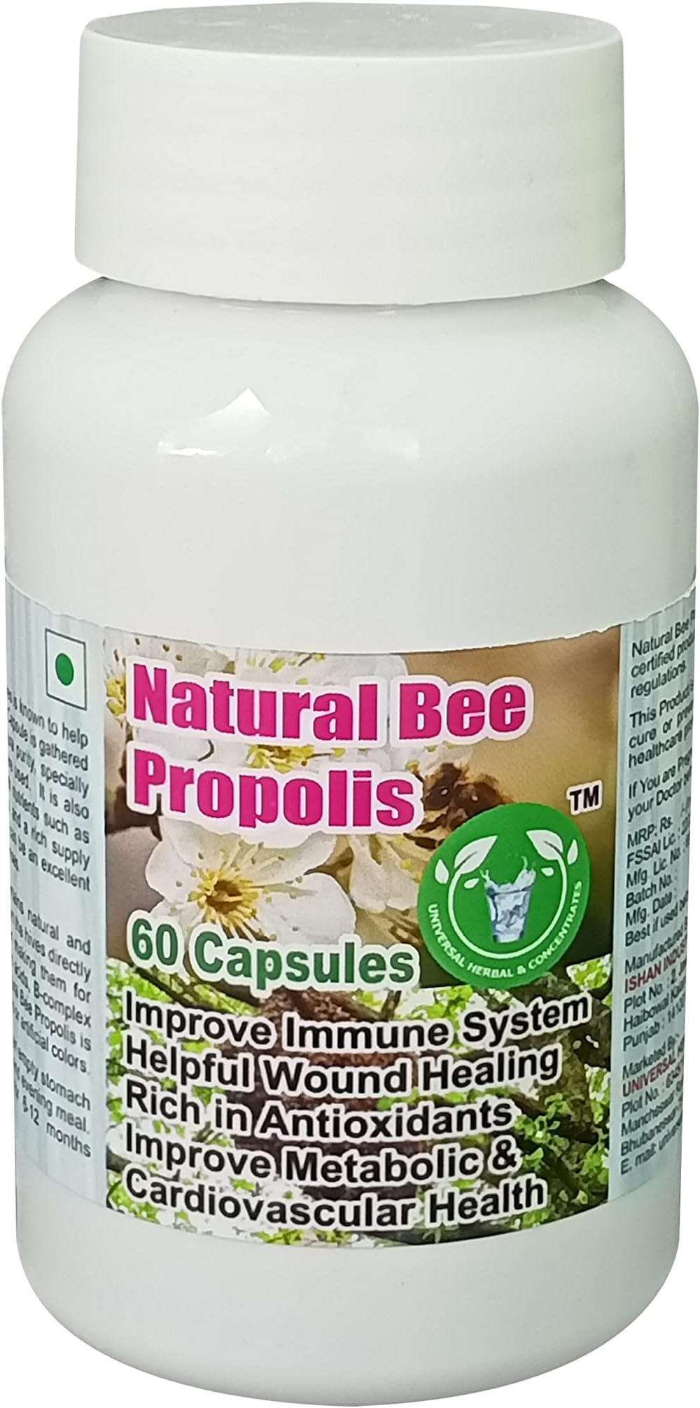 Natural Bee Propolis Capsules (Get One Bottle 50ml Natural Bee Propolis Drops Free)