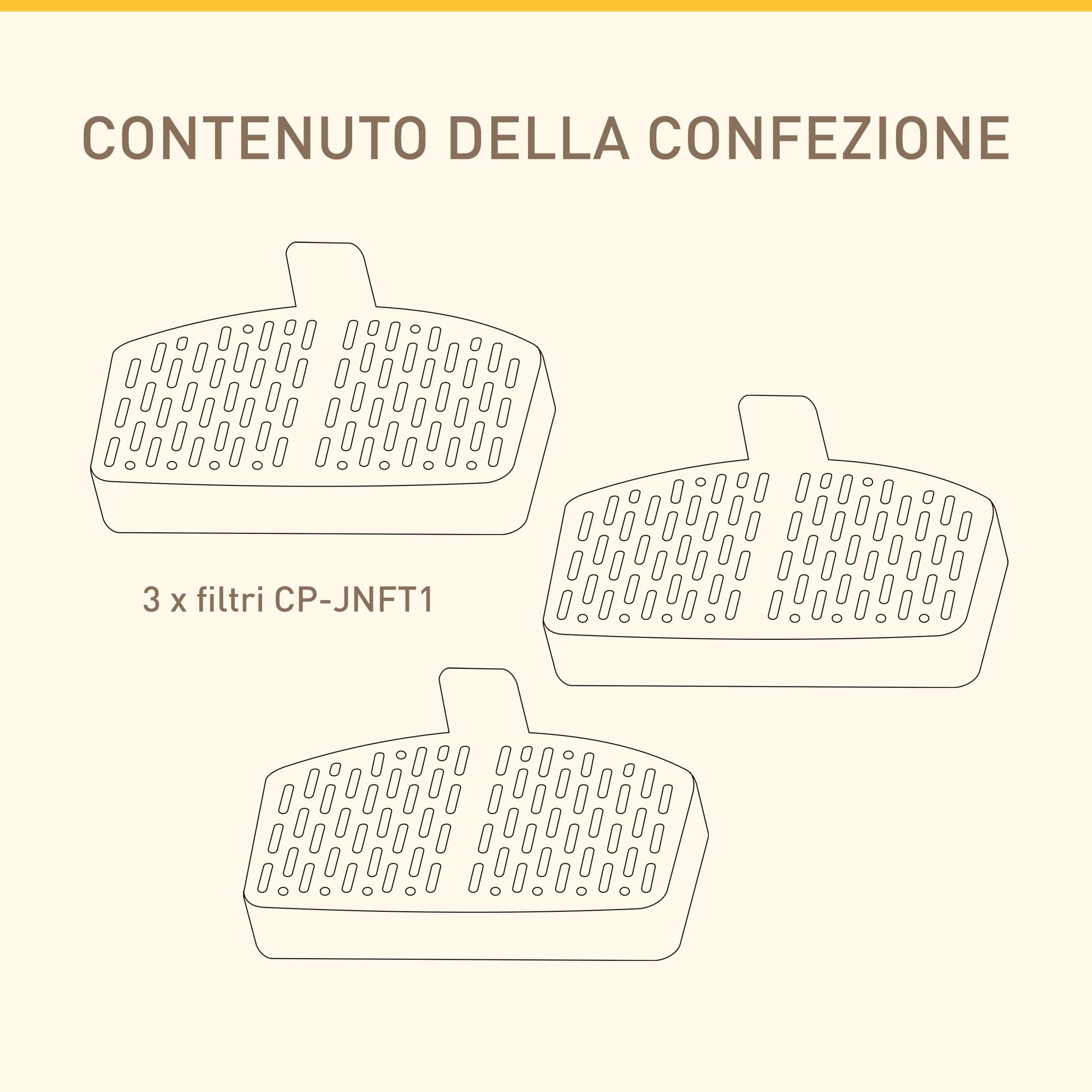 Panasonic CP-JNFT1C Filtri di Ricambio per CP-JNW01-W Fontanella per Gatti e Cani di Taglia Medio-Piccola, Filtro a 4 Strati, Filtro a Maglie, Carbone Attivo, Resina a Scambio Ionico, 3 Pezzi
