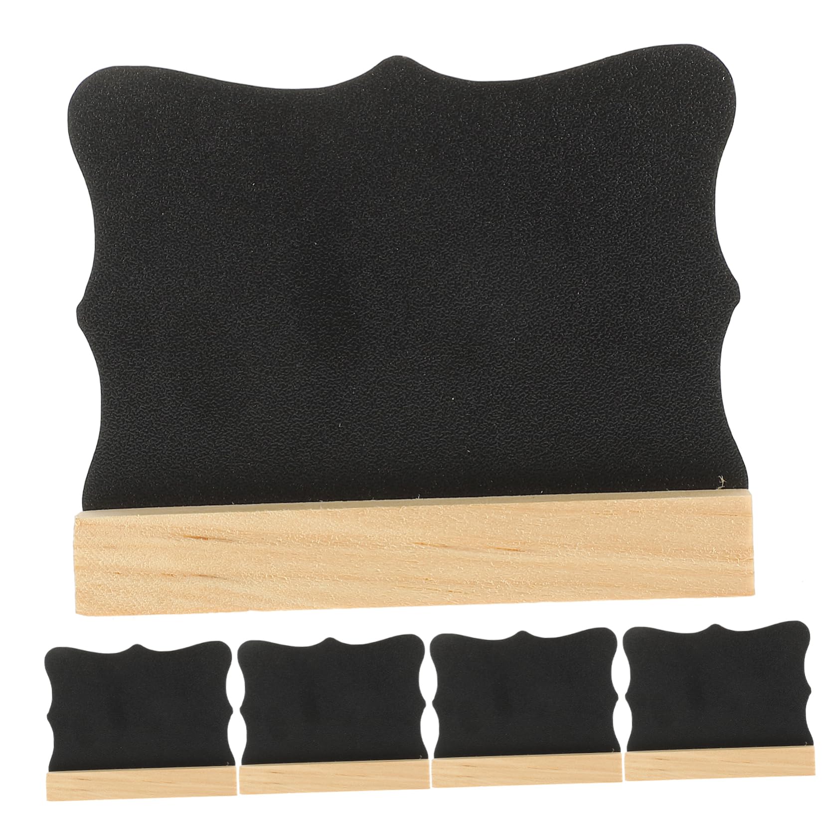 DOITOOL 5 Ensembles Mini Tableau Bois Double Face Ardoises Décoratives Pour Messages Et Étiquettes Alimentaires Accessoires De Fête Et Décoration De Table Pour Mariage Et 5 Pièces * 5