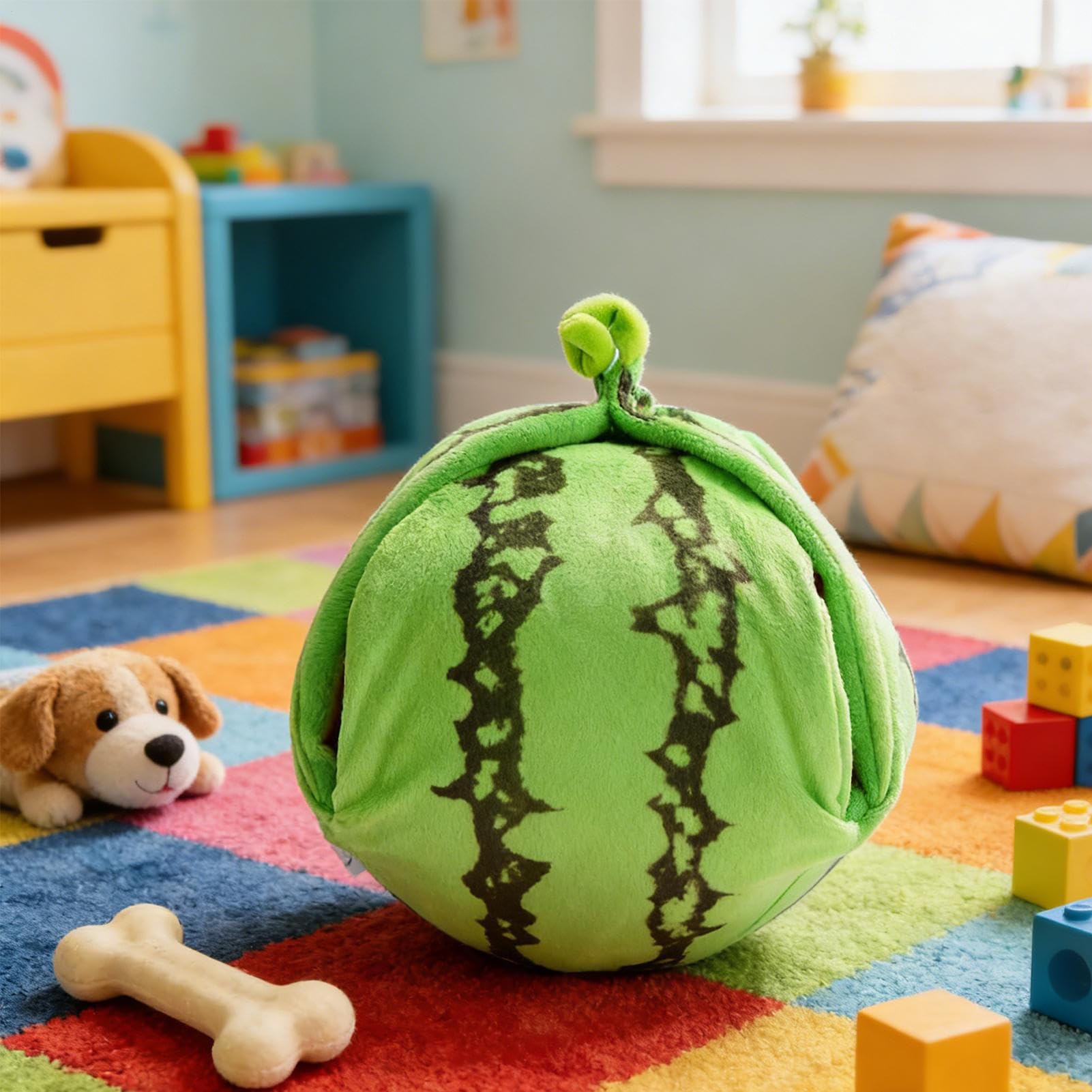 Hund Schnüffel Spielzeug Wassermelonen-Design Plüsch Futterball Mit