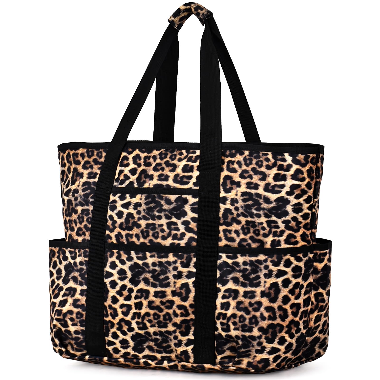 Becokan Beach Bags for Women Large Beach Tote Bag with Zipper Pockets Beach Bag Waterproof Sandproof Travel Nurse Tote Bag