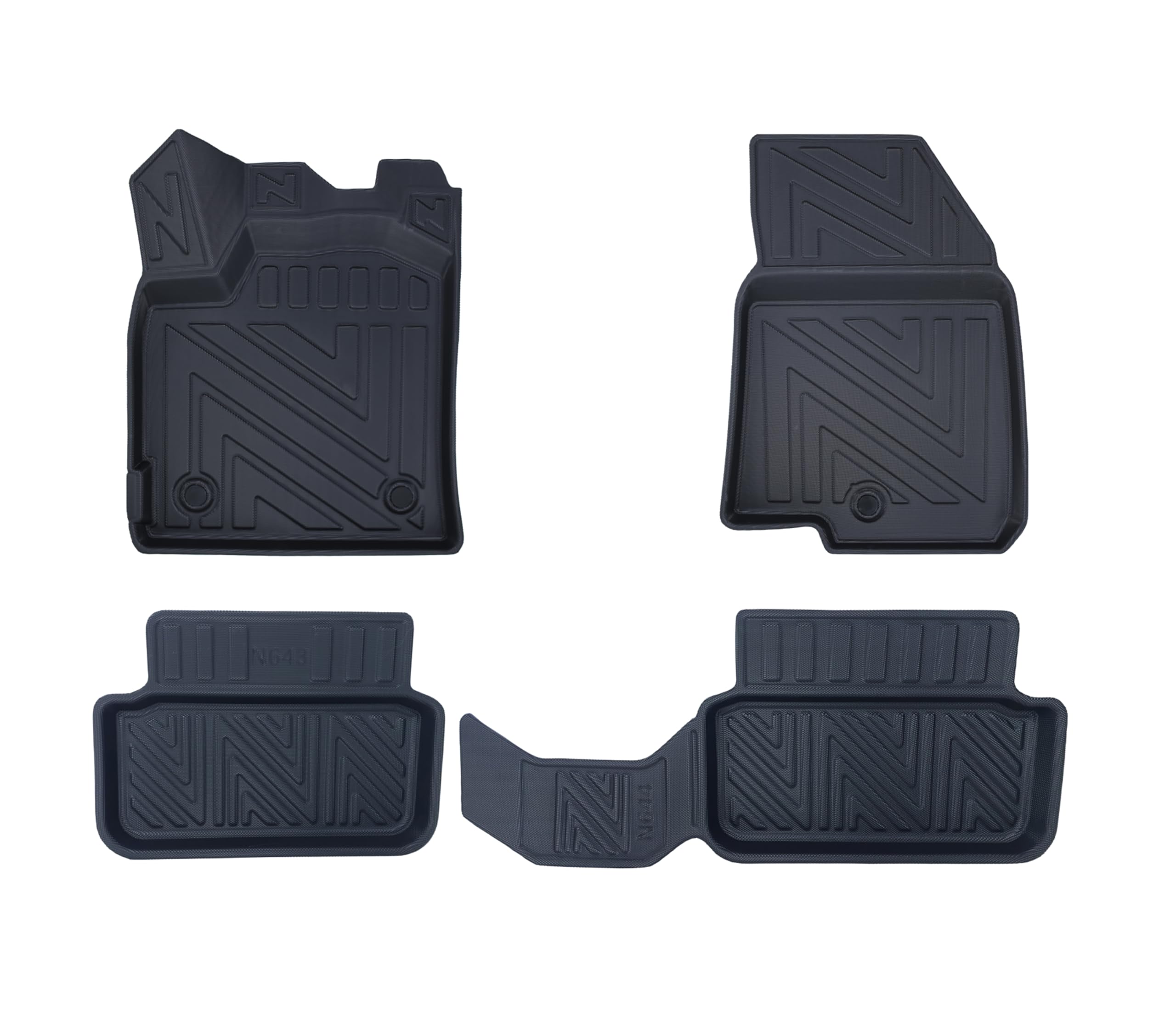 Alfombrillas para Dacia Sandero STEPWAY III (3.ª Gen) 2021-2025 – Alfombrillas de goma a medida para todo clima con aspecto de fibra de carbono, alfombrillas de TPE de borde alto