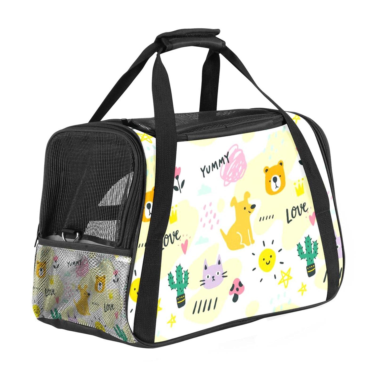 Sac de transport pour animal domestique compact en maille souple pour petit chien