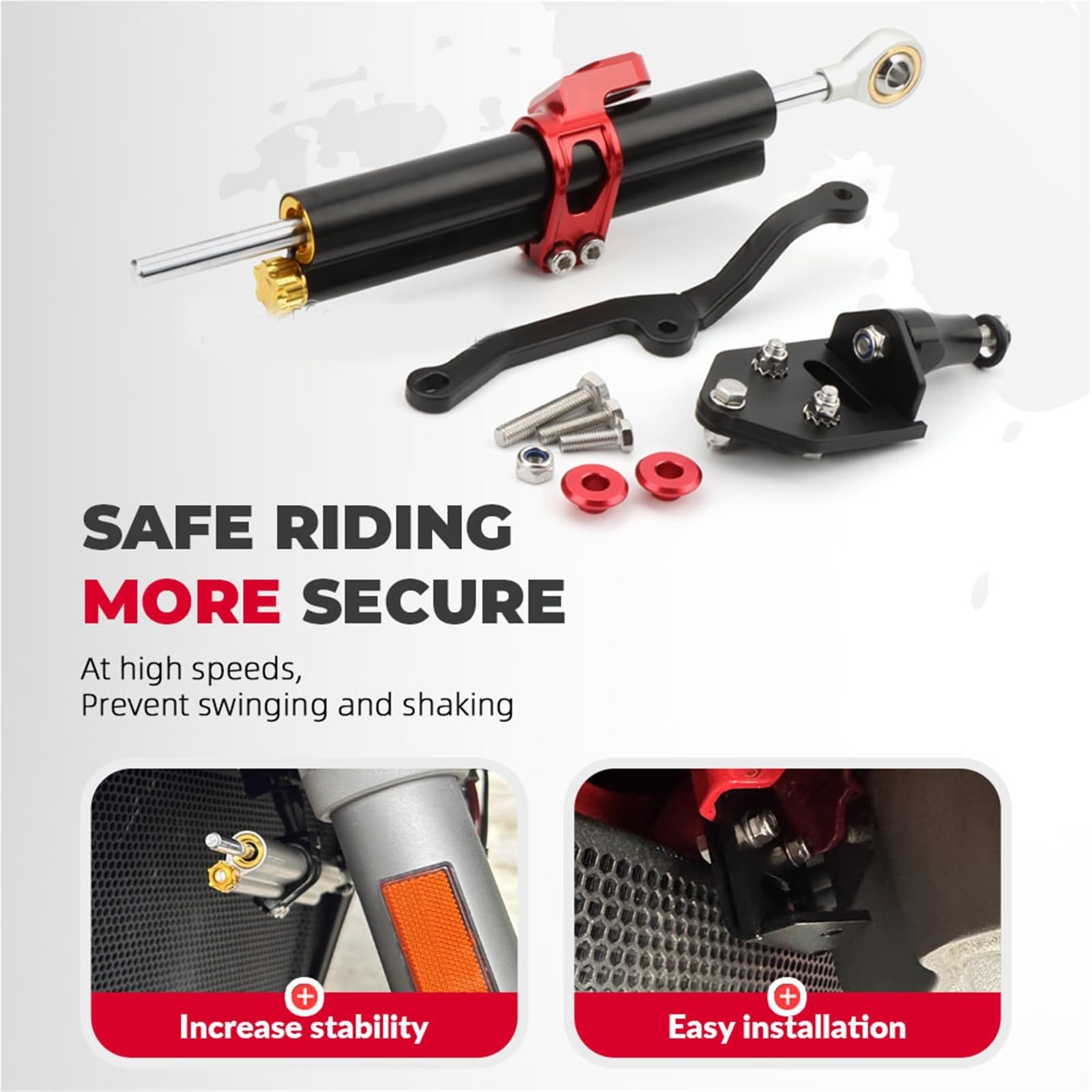 Soporte De Amortiguador Dirección Motocicleta, Estabilizador CNC para Ducati Multistrada V2 MTS950 1200 1260, Accesorios