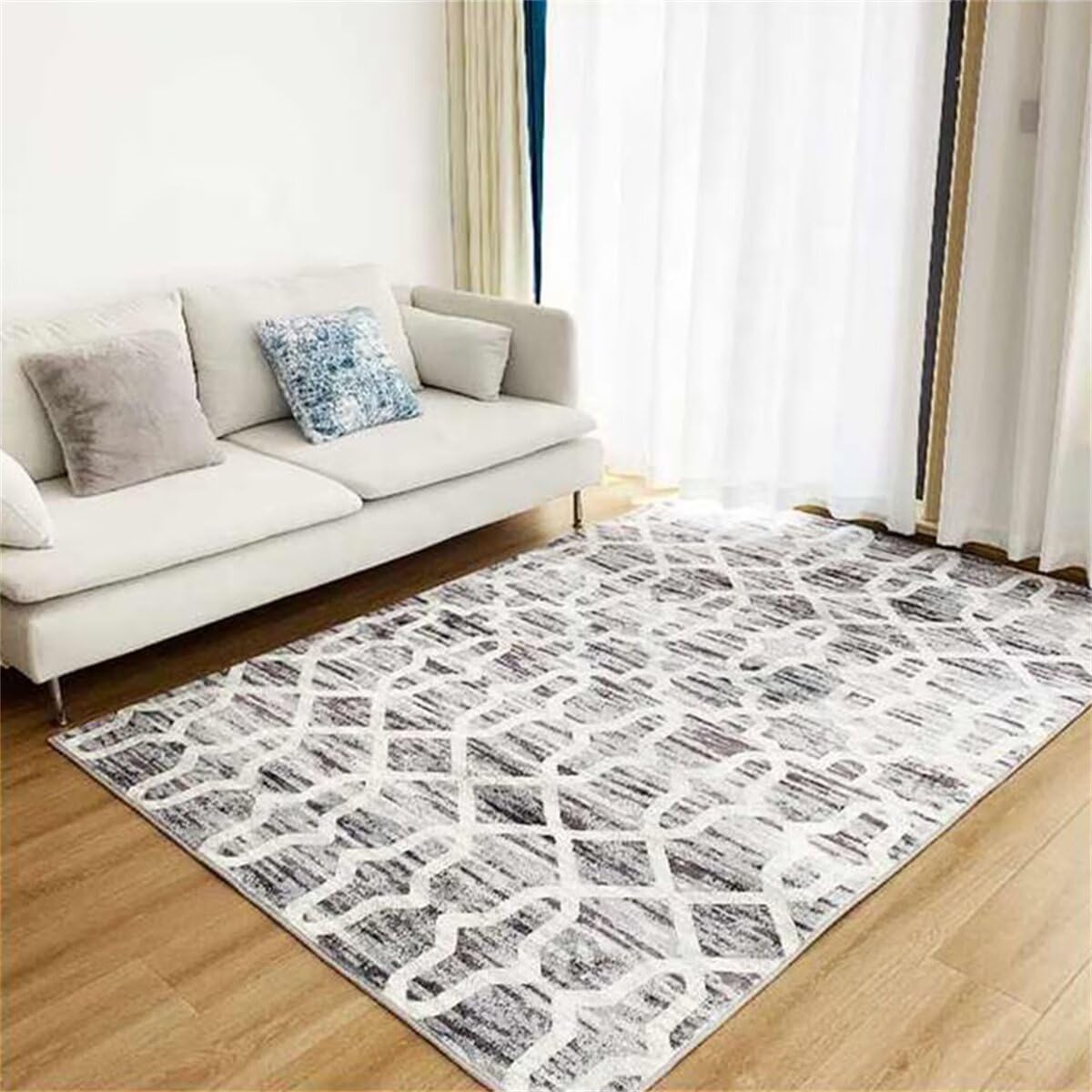 Tapis zone couloir et salon déco pour espace de jeu enfant moelleux