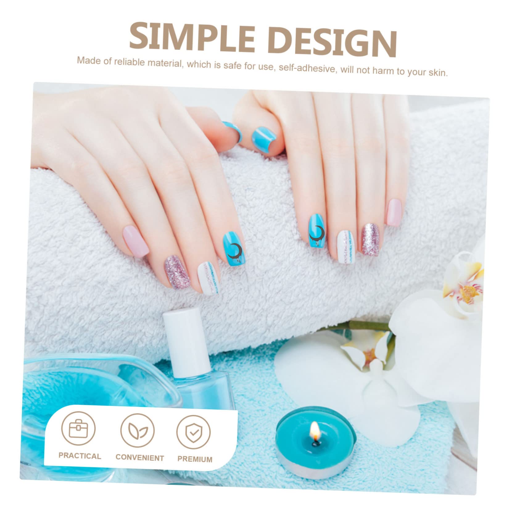 Healeved 60fogli Adesivi Per Unghie Decorazioni Nail Art Adesive Per Unghie Facili Applicare Per Design Creativi e